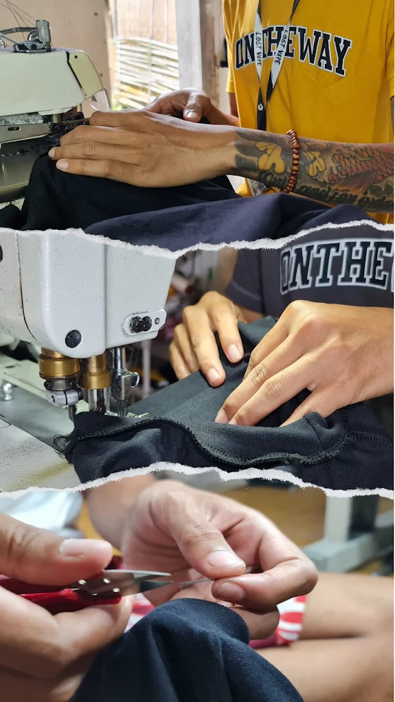 Hasil jahit kaos polos 1